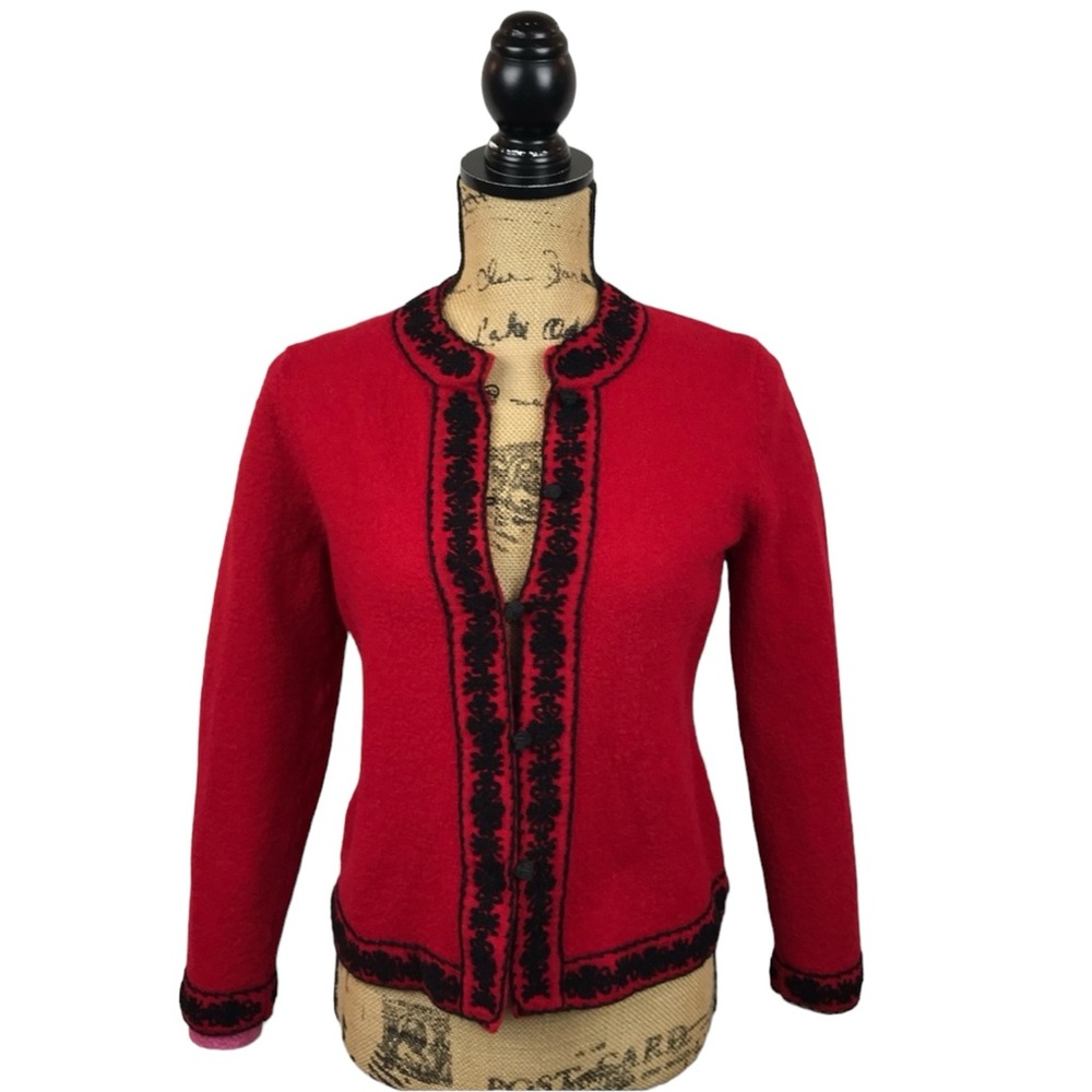 Deane & White Wool Jacket Red Black